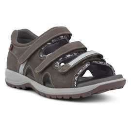 Damesandal med lukket bagkappe og velcroremme fra Green Comfort